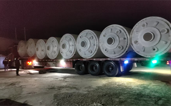 永登锥底桶交付现场